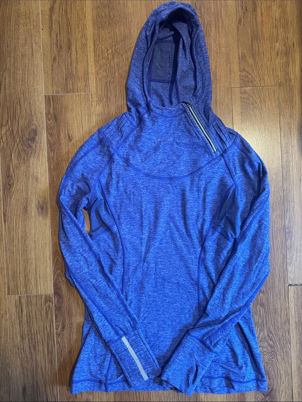 lululemon athletica Blue Hooded Long Sleeve Top